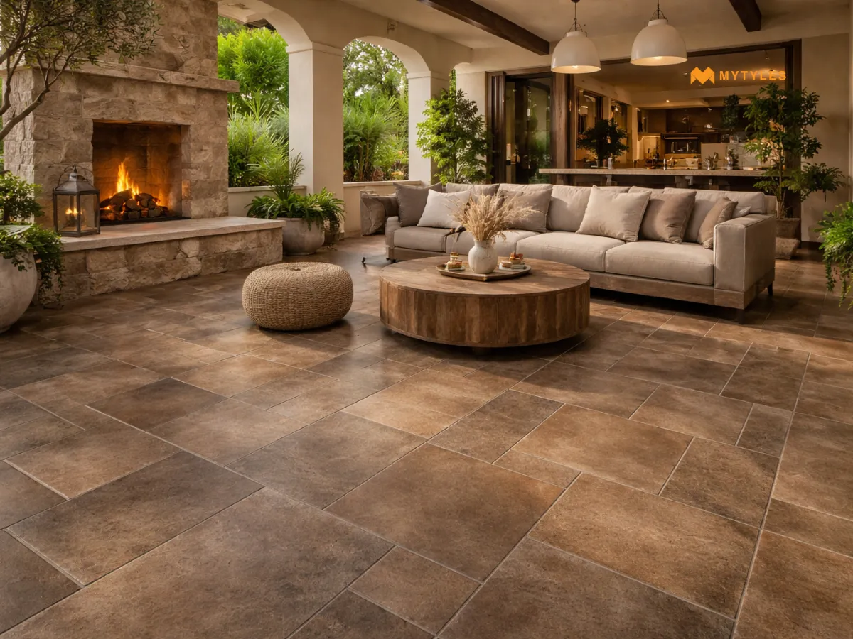Brown Matt Terrace Tiles